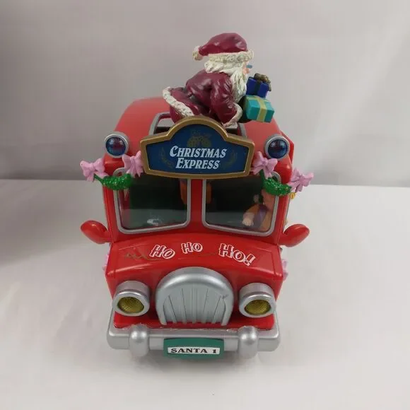 Vtg Action Musical Santa on Delivery Moving Music Box "Santa Is Coming to Town" - Picture 4 of 15
